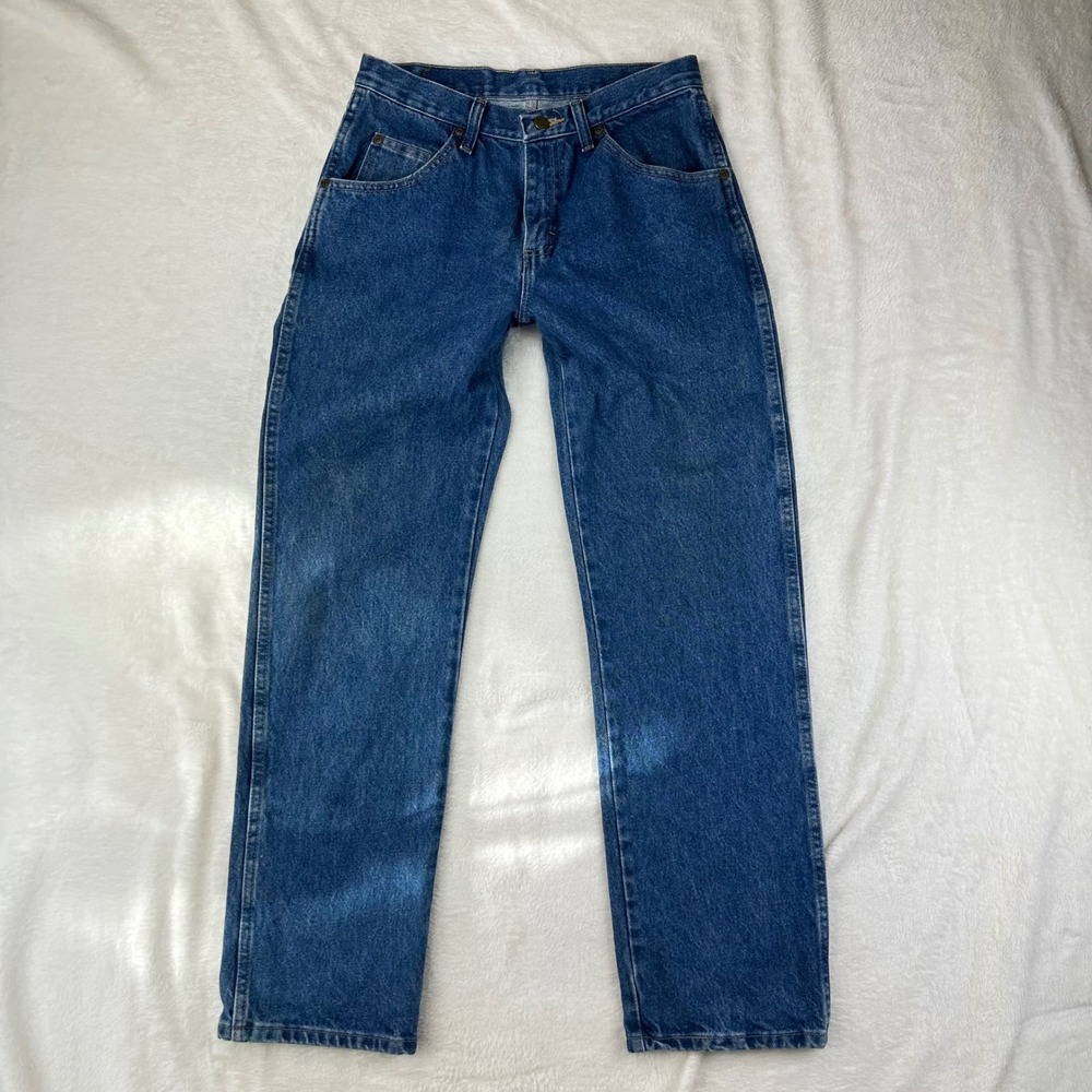 Wrangler Jeans Mens Blue Denim Regular Fit 96501DS Straight 30x30 Blue Cotton